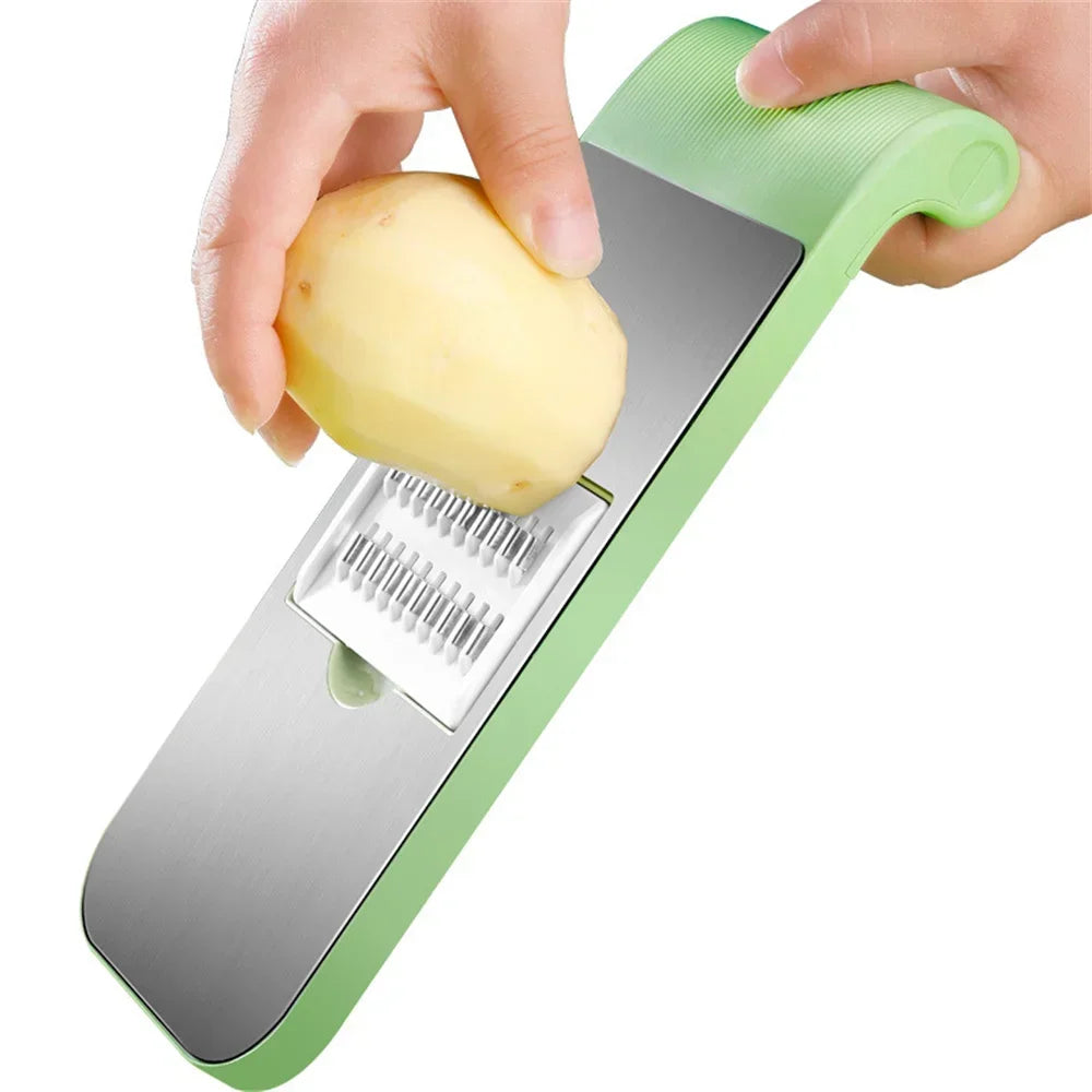 Stainless Steel Multifunctional Vegetable Slicer with Safety hand Guard