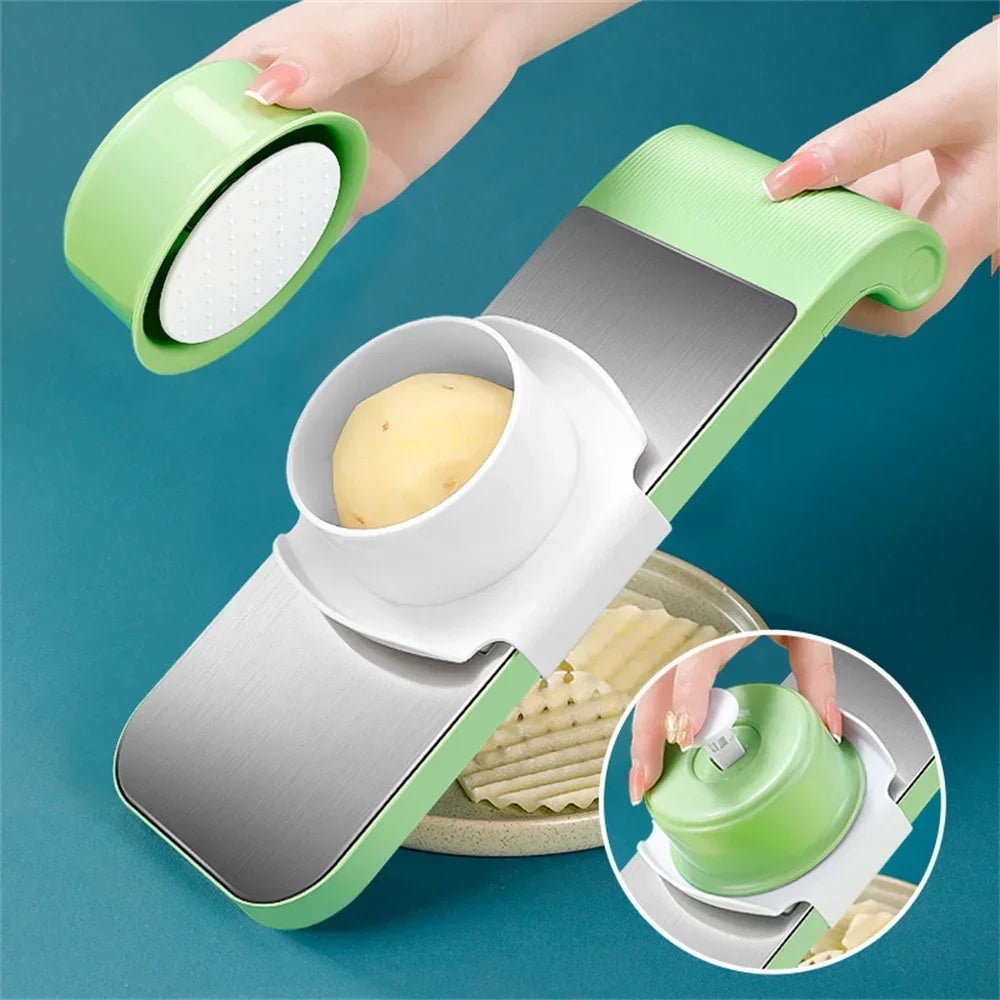 Stainless Steel Multifunctional Vegetable Slicer with Safety hand Guard  